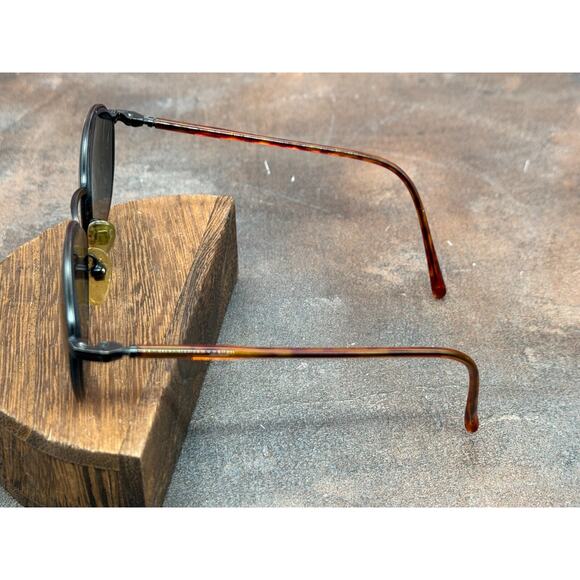 Vintage 80 90s Oval Sunglasses 50-19 Metal Frame Tortoiseshell Arms Spring Hinge - Picture 4 of 5